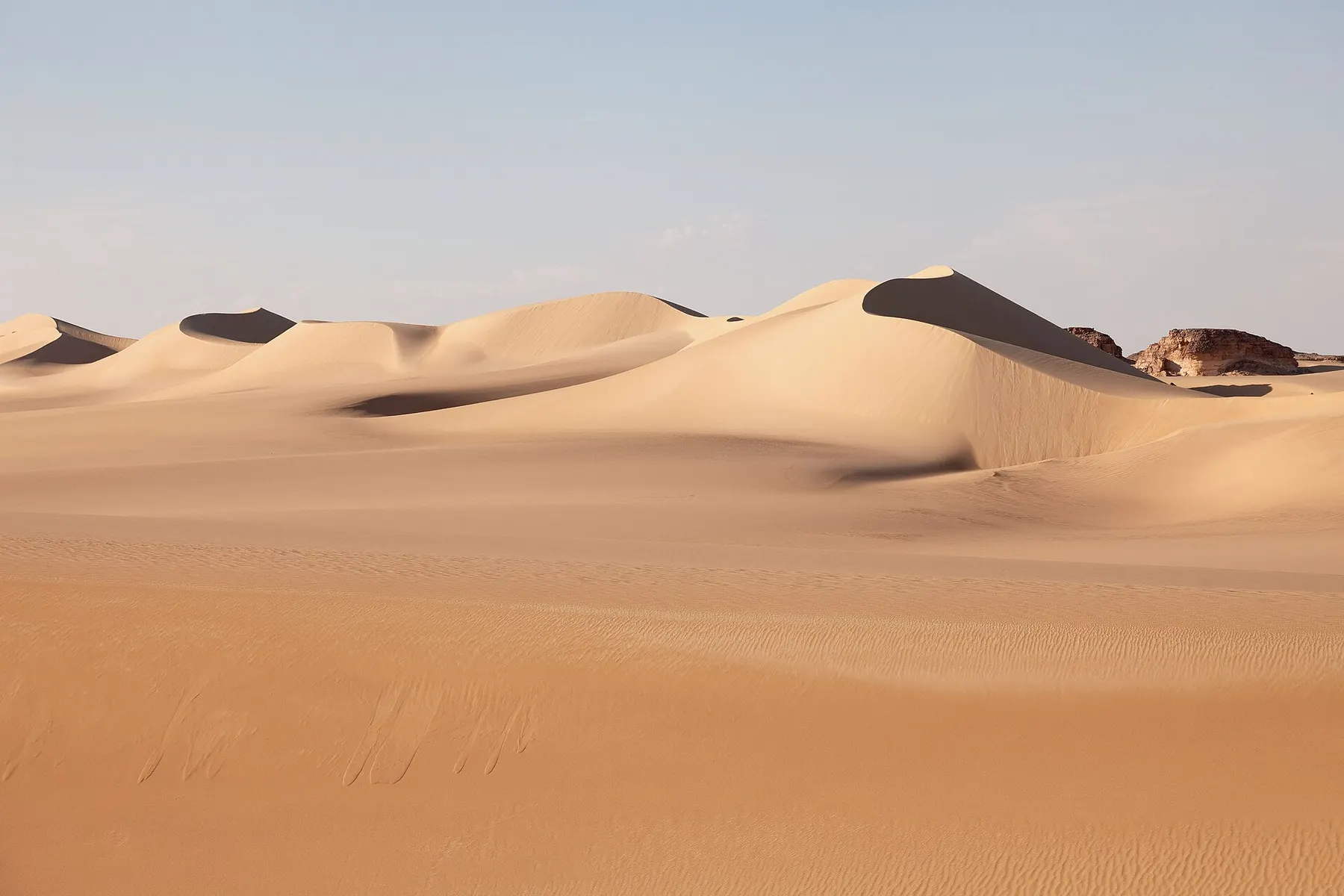 A sand dune near 'Areg in the Siwa depression, on the edge of the Great Sand Sea.